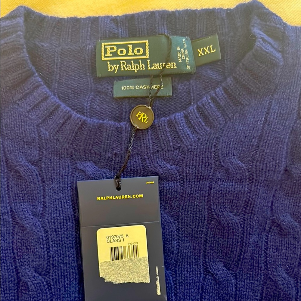 Polo by Ralph Lauren Blue cashmere Crewneck Sweater
